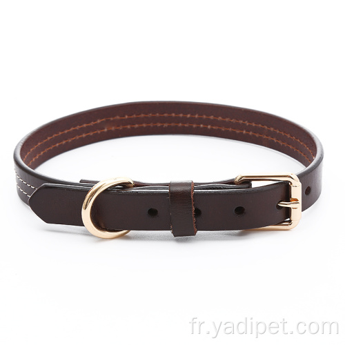 Collier de chien en cuir pour petits chiens de taille moyenne